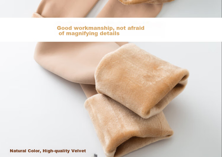 MAOHUO Women's Thigh-High Stockings, Autumn And Winter All-In Pants, Fleece-Lined Thickened Pantyhose, Warm Leggings for Women, Suitable for Outdoor Wear 12