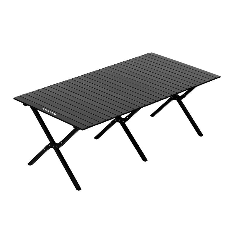 Black Dog Egg Roll Picnic Folding Table Outdoor Camping Portable Table Night Black Model 150 (6-8 People)