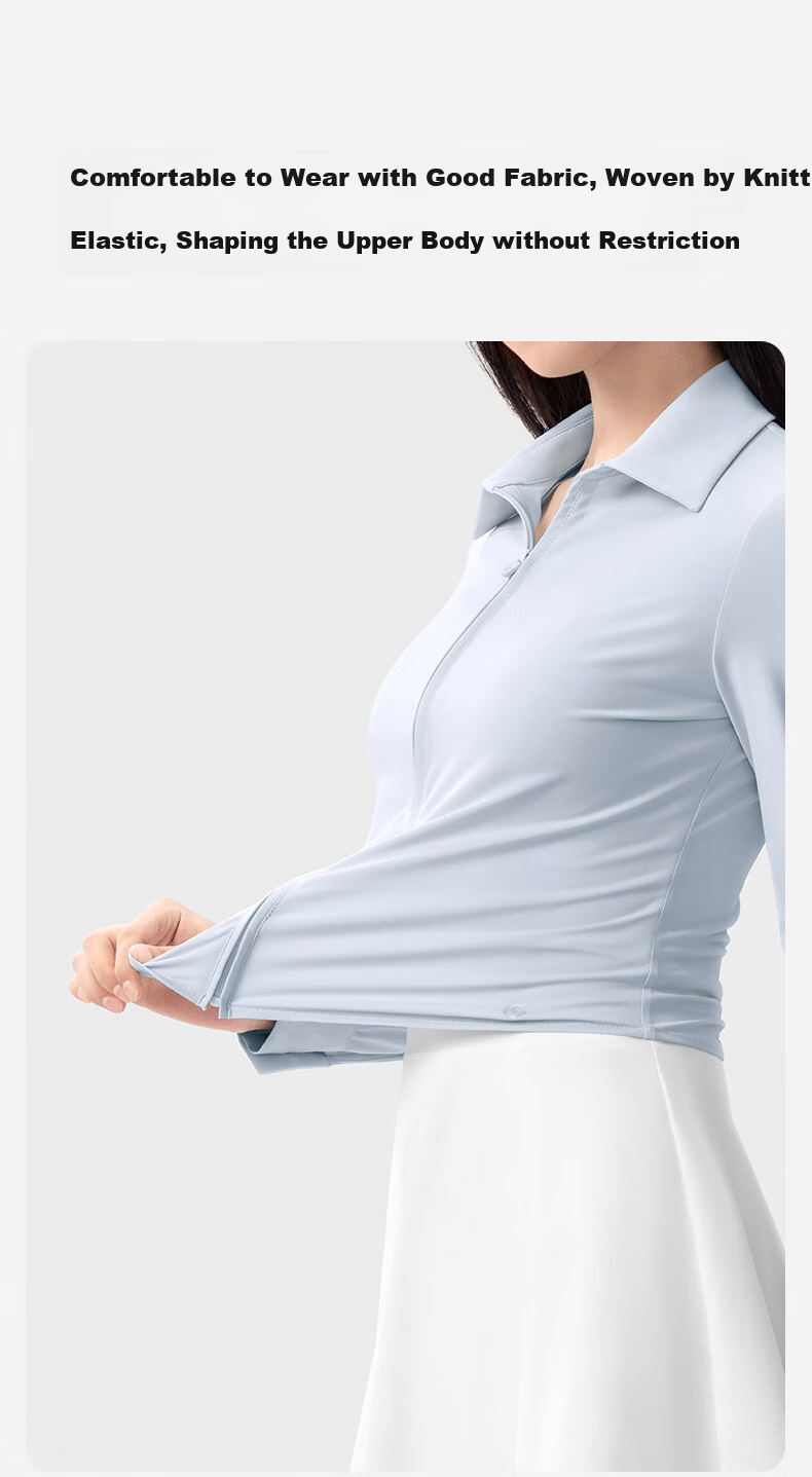 KAZUKOIN Slim Sun Protection Shirt for Women, Spring And Summer UV-Resistant Outdoor Sports Ice Silk Sun Protection Clothing 9