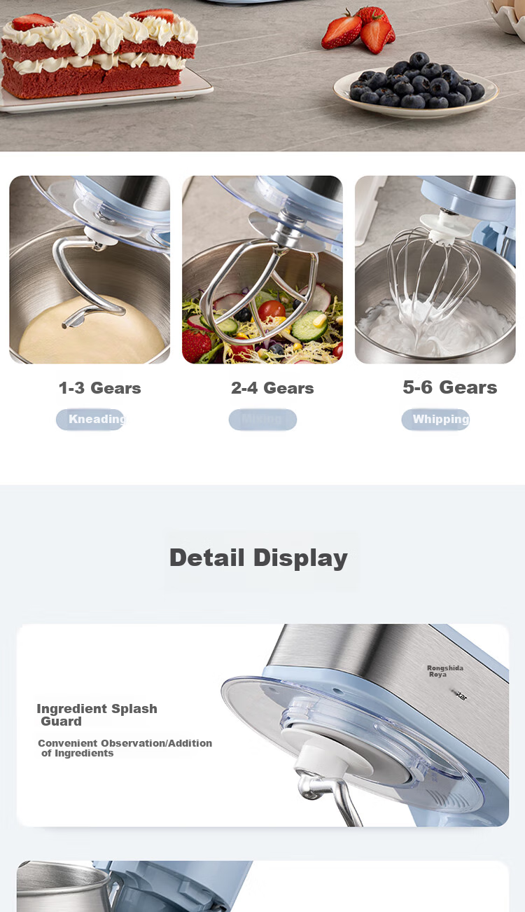 Royalstar Stand Mixer, Large Capacity for Home Use, Multifunctional Dough Kneading And Mixing, Fully Automatic, 1200W High Power, Whipping Milk, Egg White, Cream, Bread Maker, 5 Liters, RM1200Z 11