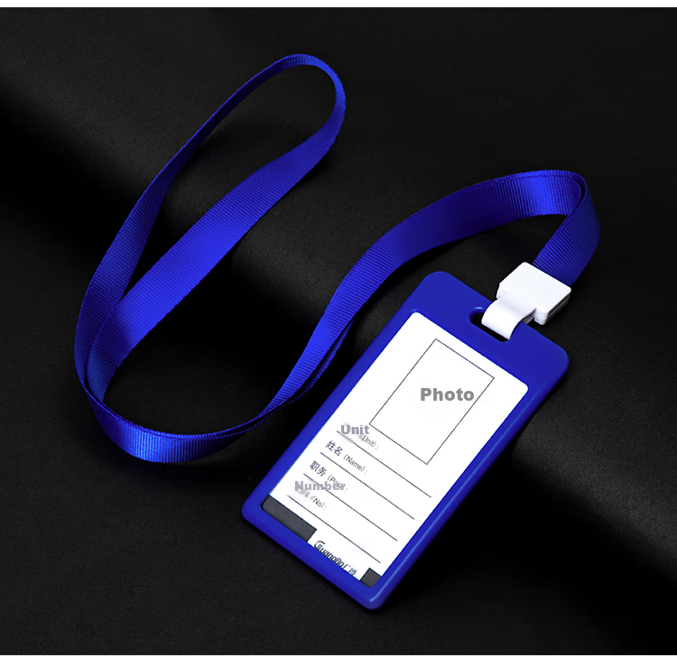 Fizz 5-Pack Vertical Colorful ID Card Holder/Employee Badge/Factory Name Tag (Without Lanyard), Blue FZ107005 7