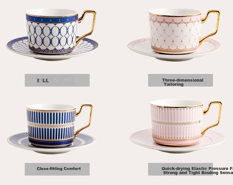 Vidsel Luxury Ceramic Coffee Cup and Saucer Gift Set High-Value Gift Box Couples Gift New Wedding Birthday Housewarming 9