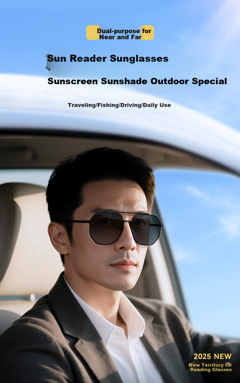 Mr.PuTian Reading Glasses for Men, Bifocal Driving Sunglasses, UV Protection 400 1