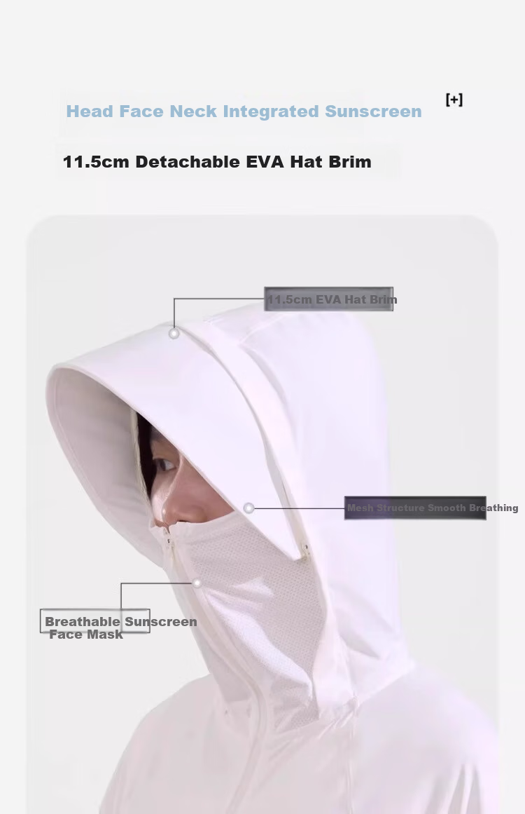 CAMEL Original Yarn Sun Protection Clothing, Loose-Fitting Hooded Heat-Resistant Quick-Drying Breathable Cool-Feeling Sun Protection Garment A25BAVV107 3