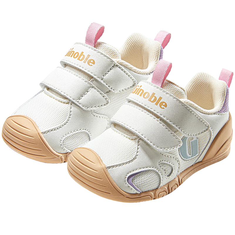 Ginoble Pre-Walking Shoes for Babies, Spring And Autumn Soft-Soled Floor Shoes for Infants, Boys And Girls Toddler Walking Shoes GB2491 Ivory White