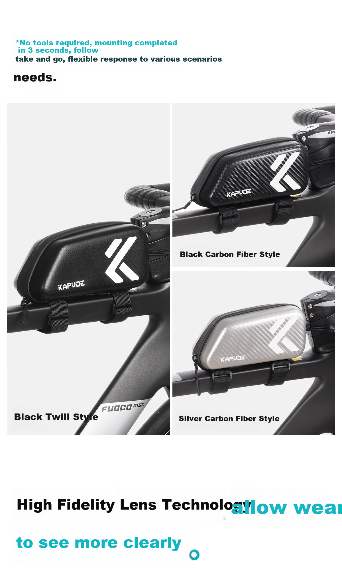 KAPVOE Dream-Chasing Wing Shadow Film Cycling Glasses with Photochromic Lenses for Day And Night Use, UV Protection Outdoor Sports Goggles 5