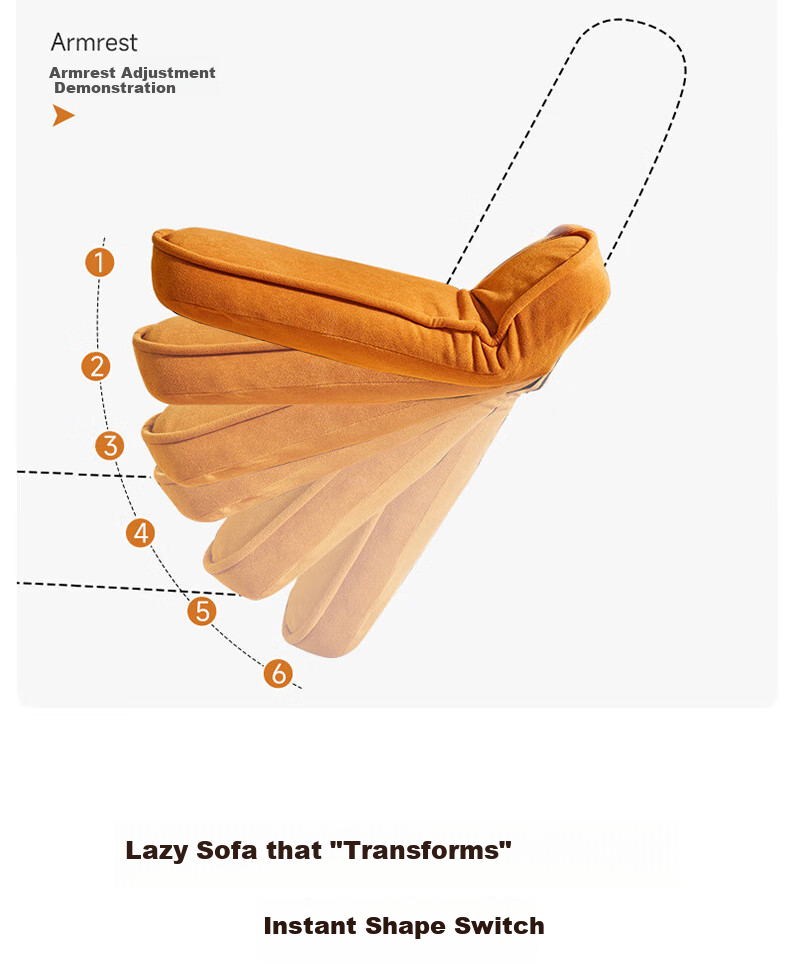 JIAYI Lazy Sofa, Reclining And Sleeping, Living Room Tatami Sofa, Folding Bed, Backrest Chair, Small Apartment Balcony Bay Window Sofa 3