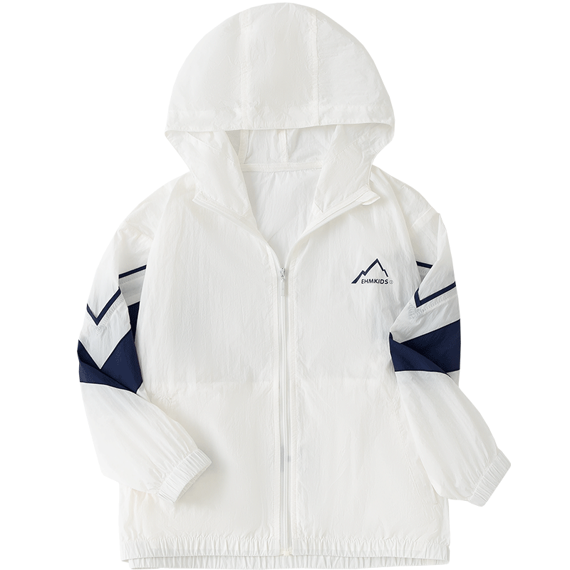 Little Elephant Hamm Kids Sun Protection Jacket Summer UV Protection UPF100+ Boys Lightweight Coat White 120cm