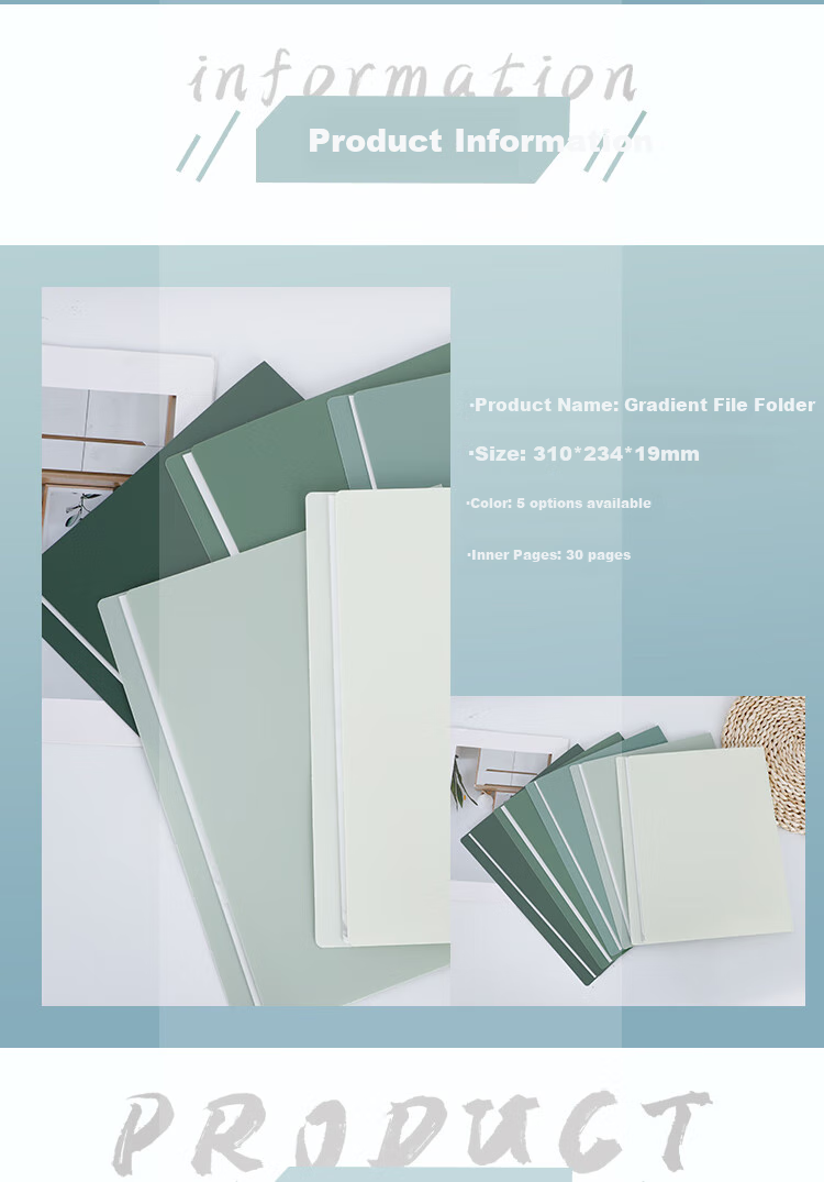 Yuhe A4/30-Page Gradient Color Document Folder, Large Capacity Transparent Insert Pages, Student Exam Paper Subject Organizer, Certificate And Art Collection Folder, Office Supplies, 4 Styles Available, 7018 2