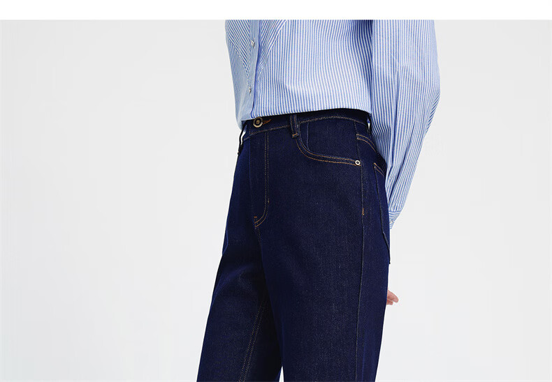 Navigare Small Sailboat Brushed Skin-Friendly Washable Jeans, Autumn And Winter Style, Women's Lyocell Trousers, Flared Pants, 2342575508 17