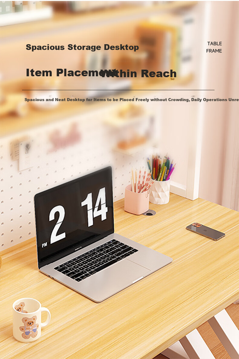 Gupujia Computer Desk, Desktop Home Simple Study Room Long Table, Student Desk, Writing And Learning Table, Gaming Desk, Office Desk 4