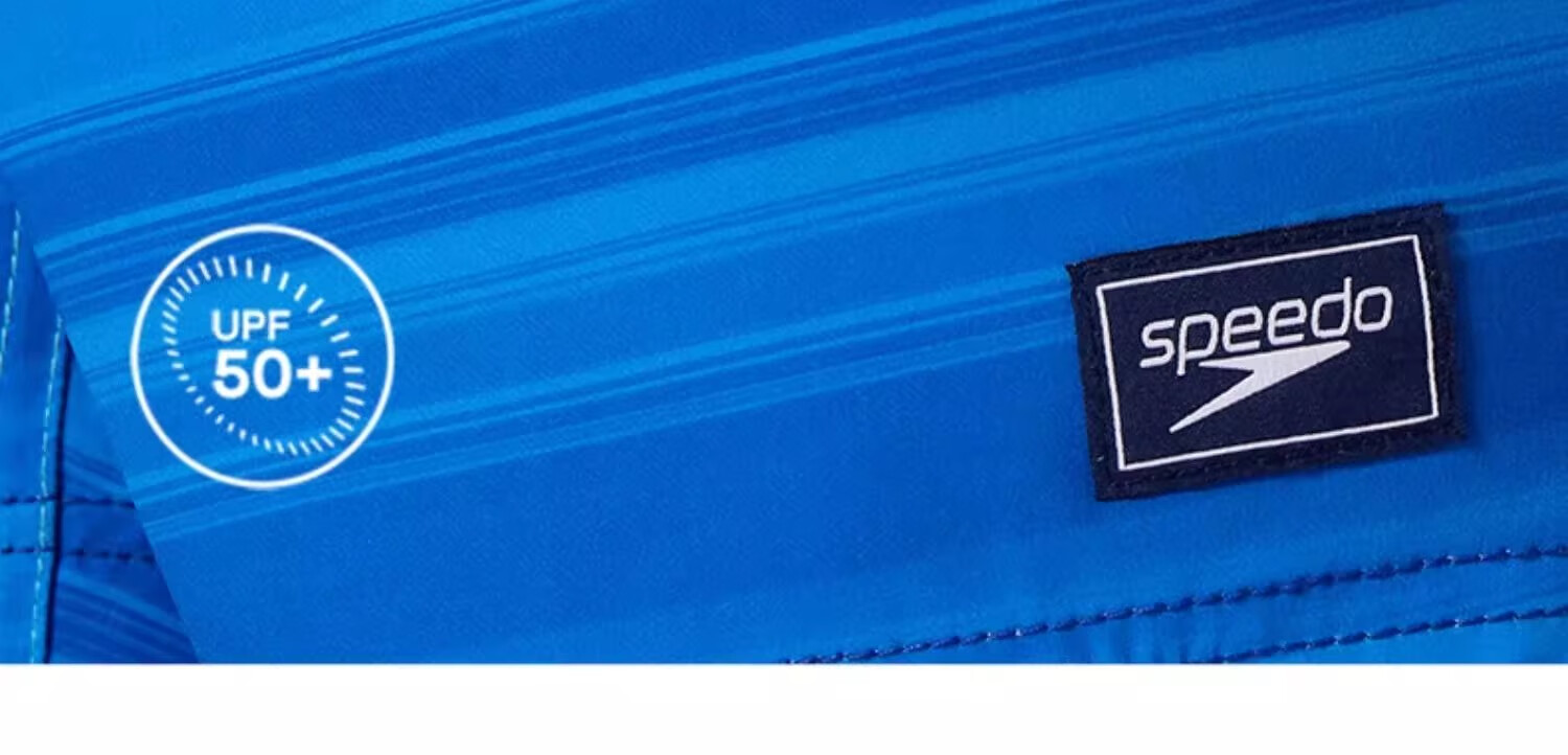 Speedo Classic Series 16-Inch Men's Swim Trunks Beach Shorts Quick-Dry Blue L (Wang Shun Edition) 7