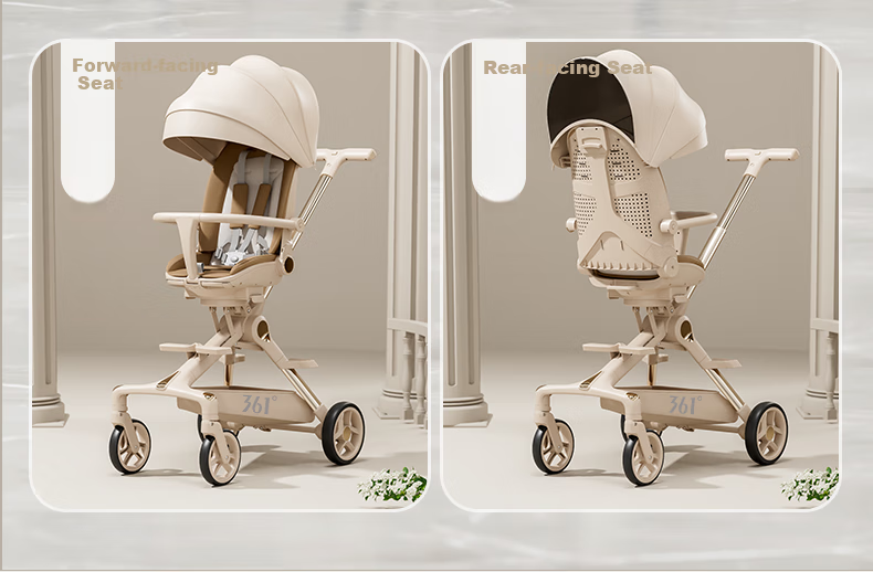 361° Stroller for 0-3 Years Old, Shock-Absorbing, One-Button Folding, High Landscape Design, Baby Walking Aid, Can Sit Or Lie Down, Sunshade Canopy Y3 6