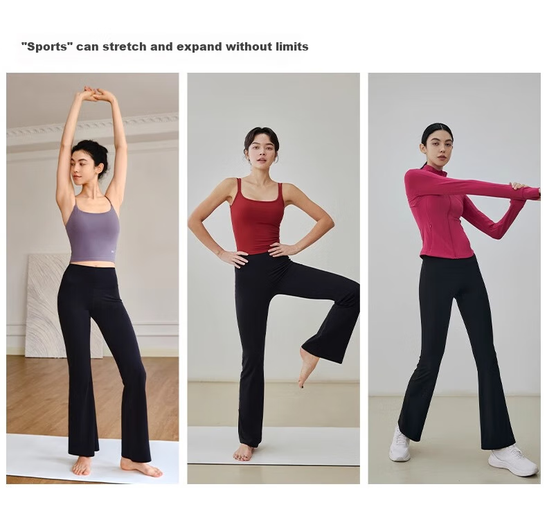 Gigt Yoga Pants for Women, Slightly Flared, Cool And Draping, Slimming, Nude-Like, Suitable for Outdoor Wear, Waist-Cinching, Butt-Lifting, Sports And Daily Fitness Pants 20