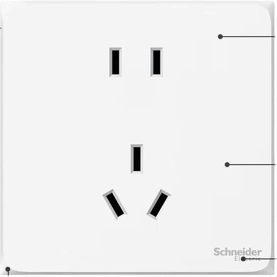Розетка Schneider Electric 86-типа, 5 гнезд, кремово-белая, серия Haocheng