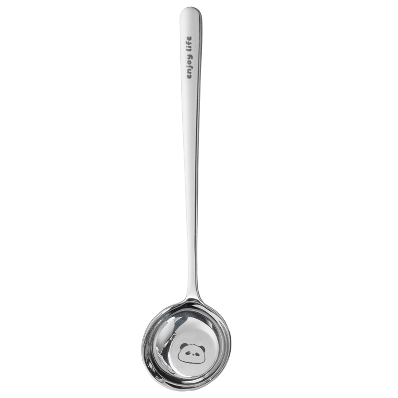 Guangyi 316L Stainless Steel Soup Spoon Thickened Large Flat Bottom Long Spoon Children's Tableware Panda GY1561