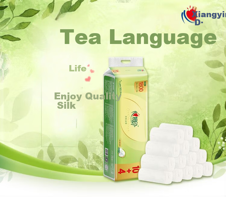Mind Act Upon Mind Tea Silk Enjoyment, 129g, 14 Pieces, Four-Ply Coreless Toilet Paper, 14 Rolls Per Pack, RW512 2