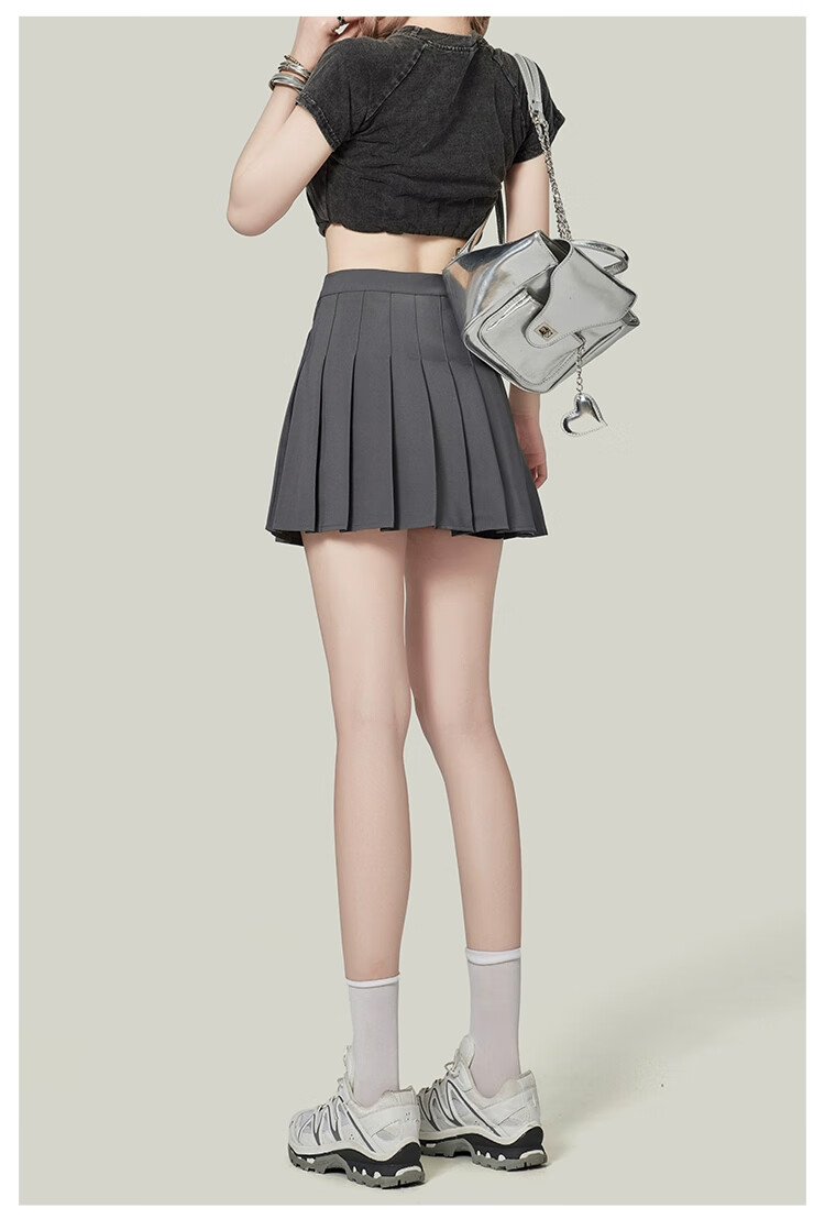 Ziyu Style Pleated Skirt for Women Petite High Waist Slimming Anti-Exposure Blazer Mini Skirt 2026 New Summer Bodycon Half Skirt 17