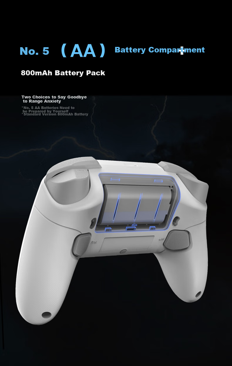 Zhidong Yingyi Ypro Wireless Game Controller, Hall Effect Joystick, Replaceable Mechanical Buttons, Compatible with Switch/switch2, PC, Mobile Phones, Motion Sensing NS, [White] 7