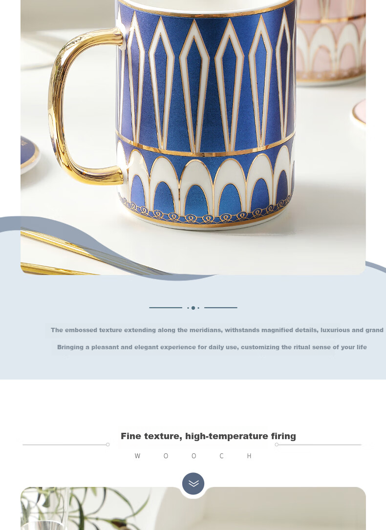 WOOCH [Mid-Autumn Festival Gift] Housewarming Gift Box Set, Ceramic Mug with Lid, A Pair of Mugs for New Home, Wedding Gift 5