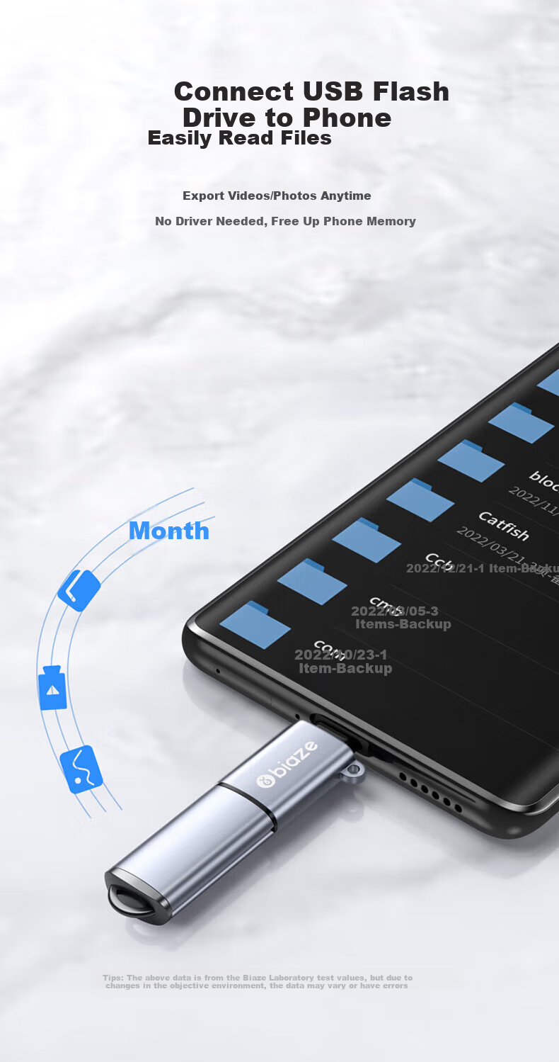 BIAZE Compatible with Apple 17/16/15 Adapter, Type-C Converter, USB3.2 Data Transfer Adapter Cable, OTG Android Phone Huawei External USB Drive, Keyboard And Mouse Car Charger 9
