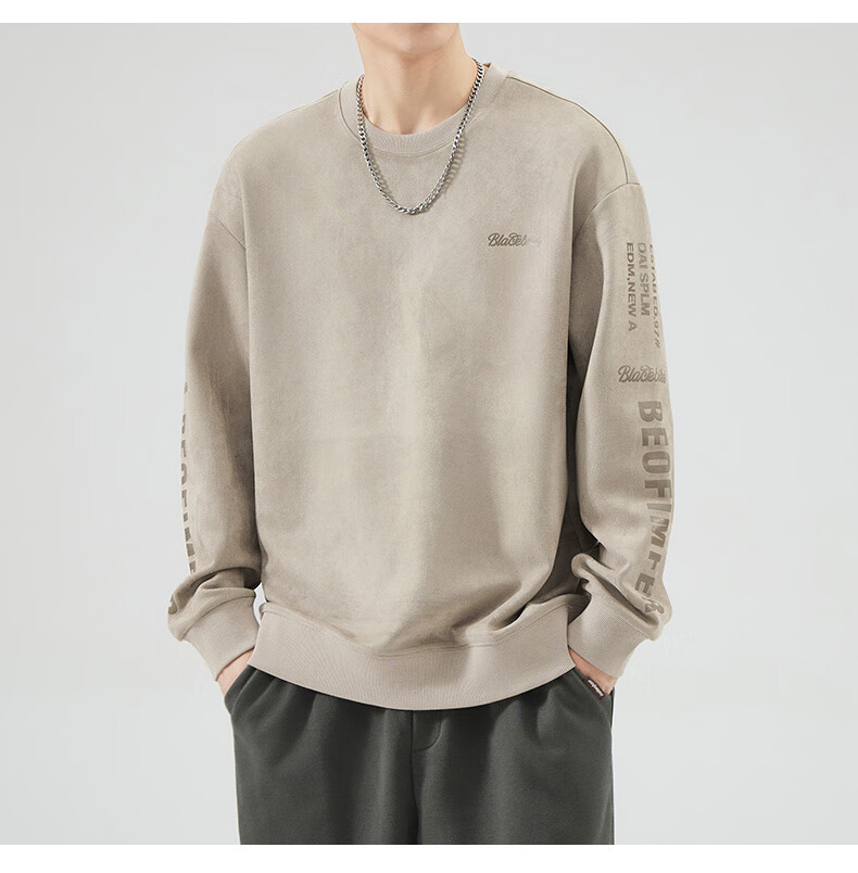 JEEP SPIRIT Men's Sweatshirt Jacket, Long-Sleeve T-Shirt, Men's Clothing for Autumn And Winter, Casual Base Layer, High-End American-Style Top 5