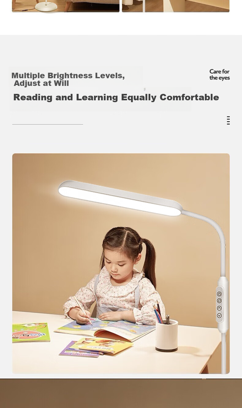 Bolanger Floor Lamp, Eye Protection Light for Study And Reading, Living Room Bedroom Bedside Lamp, Piano Lamp, Standing Desk Lamp for Study Room 6