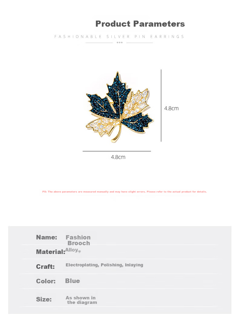 Qlady Maple Leaf Brooch, High-End Women's Brand, Light Luxury Suit, Anti-Exposure Pin, Scarf Buckle, Mid-Autumn Festival And Birthday Gift 6