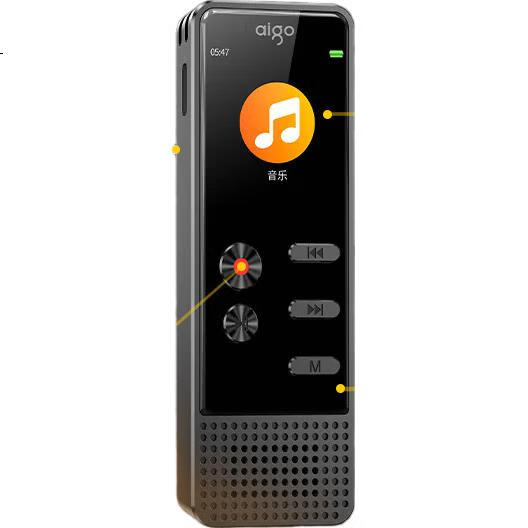 Диктофон Aigo R3377, 16 ГБ, с записью одной кнопкой, управлением голосом, профессиональным шумоподавлением, 100 часов записи