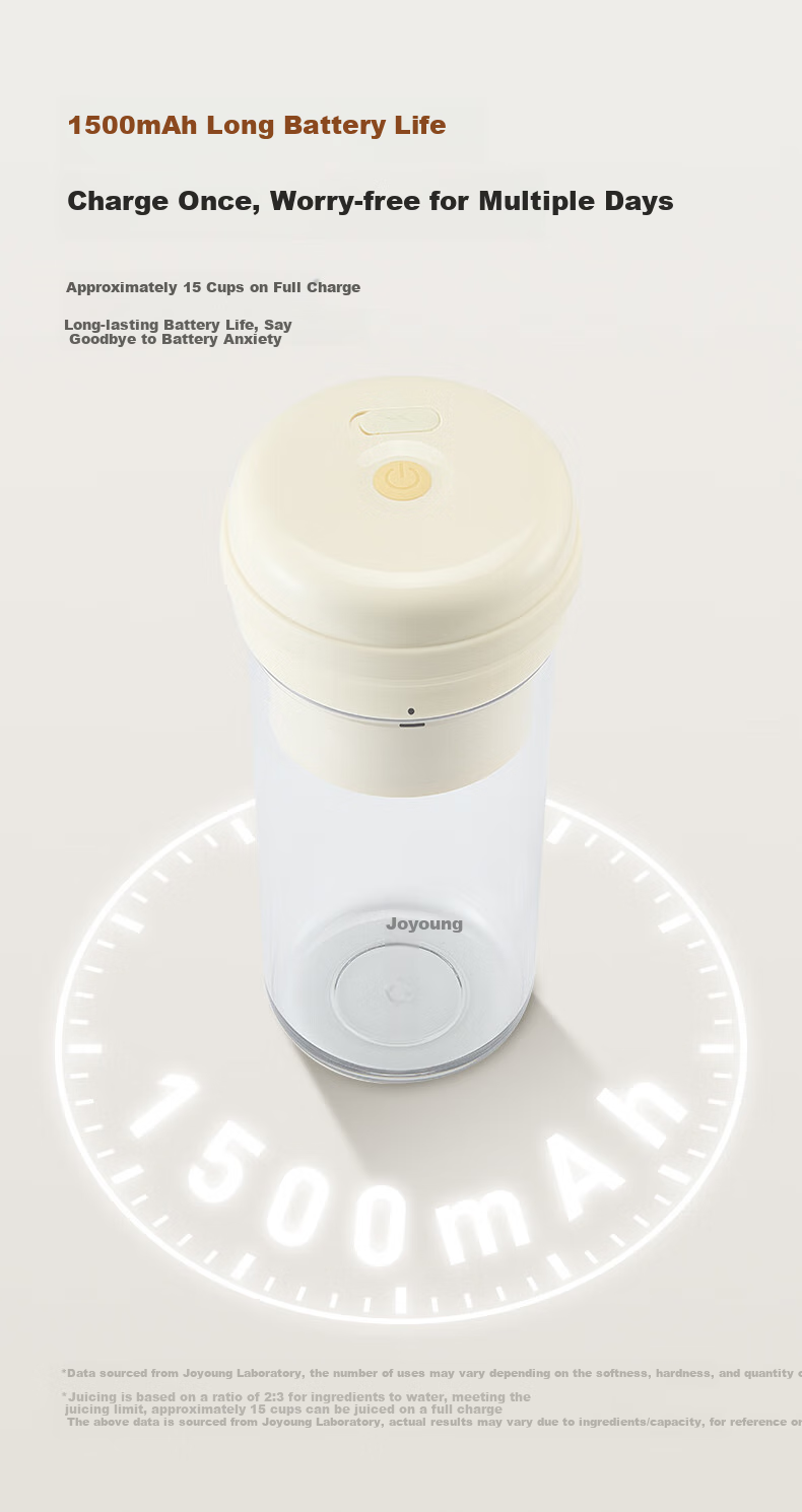 Joyoung Portable Juicer Cup, Fruit And Vegetable Juice Maker, Baby Food Processor, Electric Multi-Function Blender Cup L3-LJ320 7