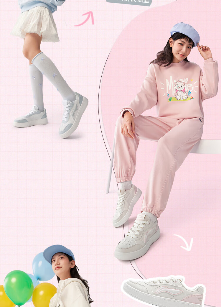 LI-NING Floating Boat Women's Low-Cut Breathable White Sneakers Classic Lightweight Sports Casual Shoes Comfortable Versatile Shoes for Women 3