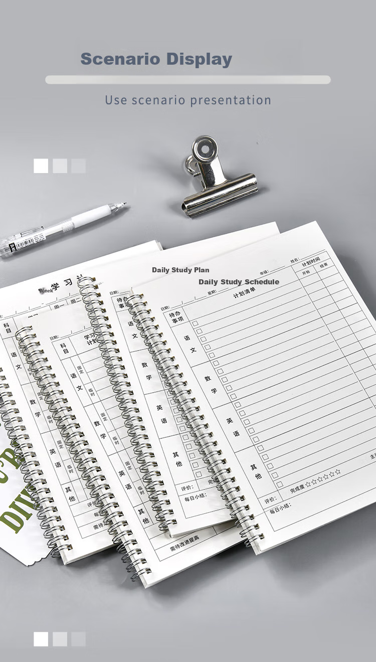 Dolly Doctor 16k Weekly Planner Coil Notebook Weekly Schedule Time Management Efficiency Handbook Study Work Memo Thick Comfortable Coil Self-Discipline Punch Card Tool 2-Pack 8