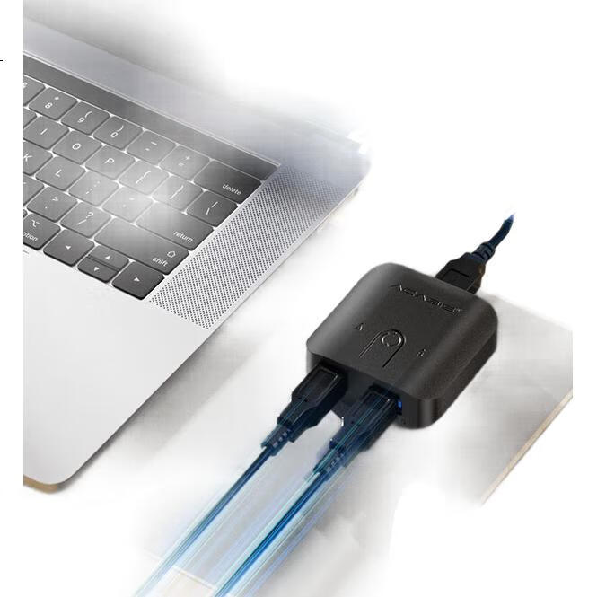 USB 3.0 коммутатор Acasis, 2 порта, для принтера, клавиатуры, мыши, USB-накопителя, черный