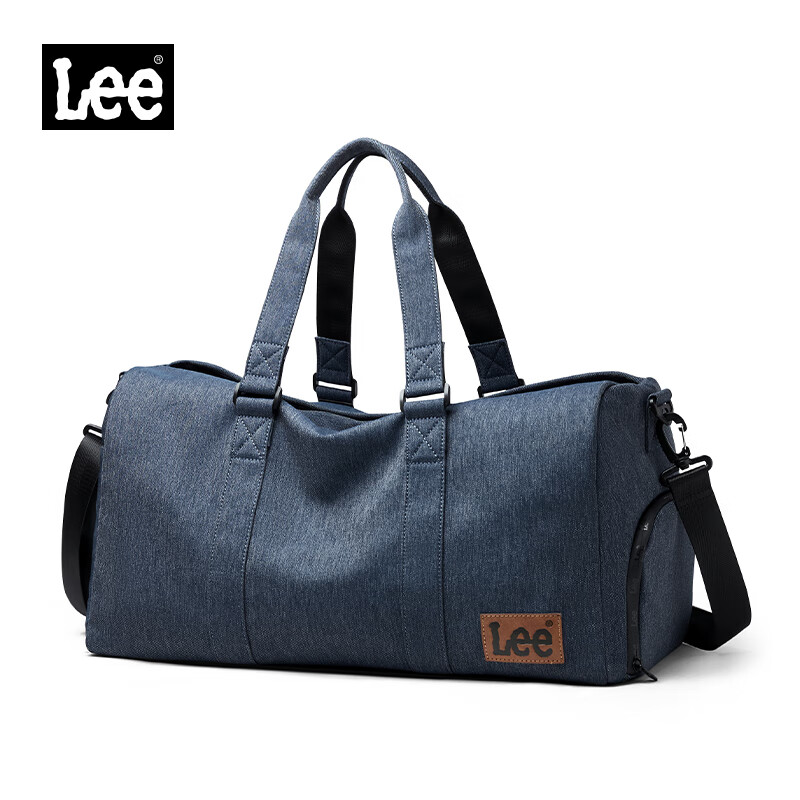 Lee Travel Bag, Large Capacity for Women, Short-Trip Travel Luggage for Men, Sports Fitness Swimming Bag, Denim Blue Large Size