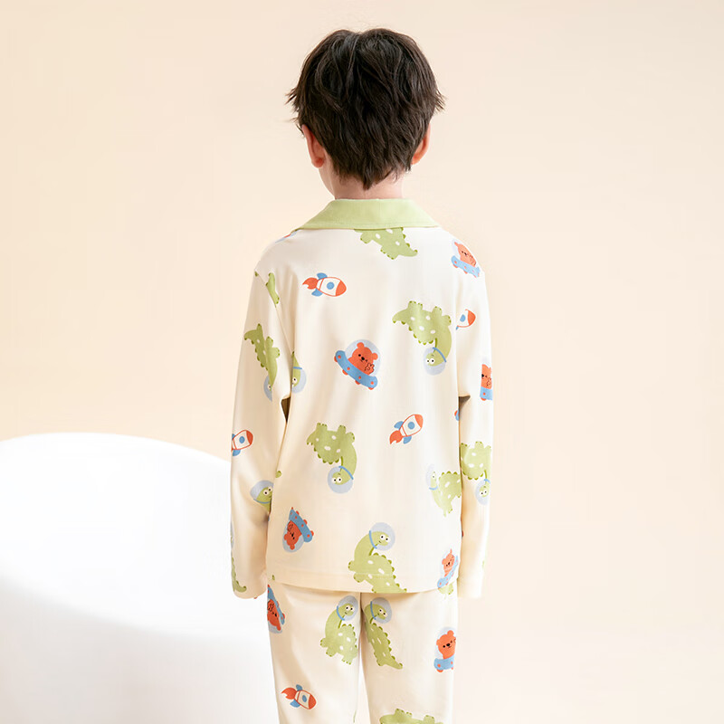 Fenteng Kids' Pajamas Class A 100% Cotton 7A Antibacterial Anti-static 2025 Autumn New Boys' Home Wear Set