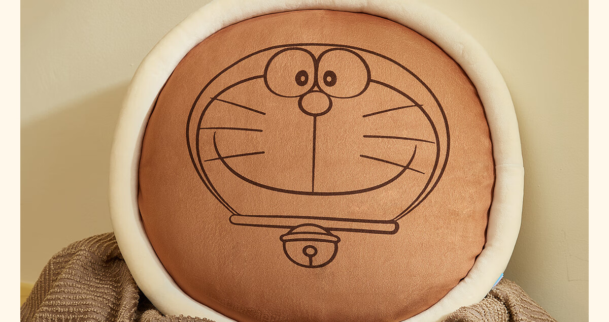 MIDO HOUSE Mingdu & Doraemon Co-Branded Throw Pillow Sofa Living Room Bedroom Home Backrest Lumbar Support Cushion Pillow Core, Memory Foam 2