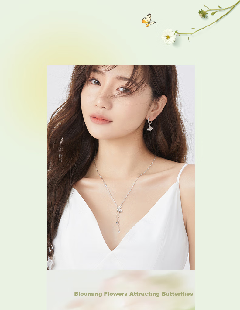 Fanci Butterfly Dance Tassel Necklace for Women with Silver Butterfly Pendant, Luxurious Jewelry, Elegant Birthday Gift for Girlfriend 9