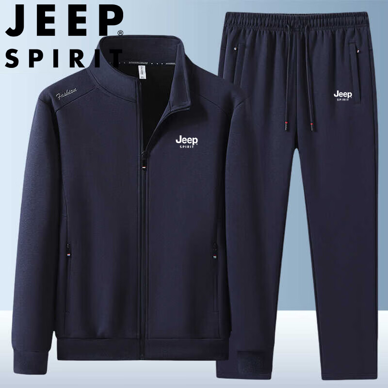 Мужской спортивный костюм JEEP SPIRIT, весна-осень, темно-синий, размер L
