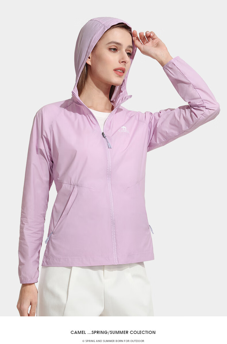 CAMEL Outdoor Sun Protection Jacket Lightweight Breathable UV Protection Sports Skin Jacket Sunscreen Coat A012251005A M 16