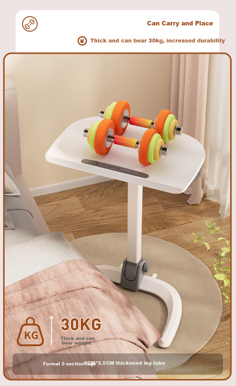 JOYSEEKER Standing Adjustable Height Desk, Foldable Laptop Table, Workstation, Movable Desk, Sofa Table 21