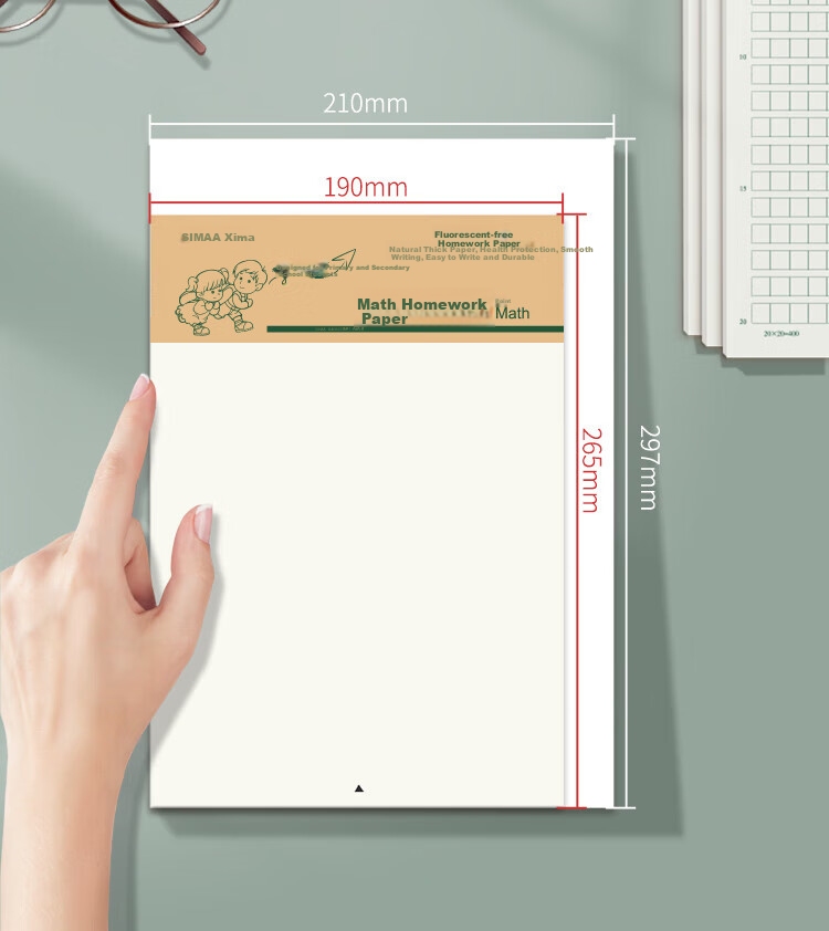 SIMAA 16K/22 Sheets Math Homework Paper (With Dots), Draft Paper, Student Practice Paper, High School Learning Tool - Pack of 3 3