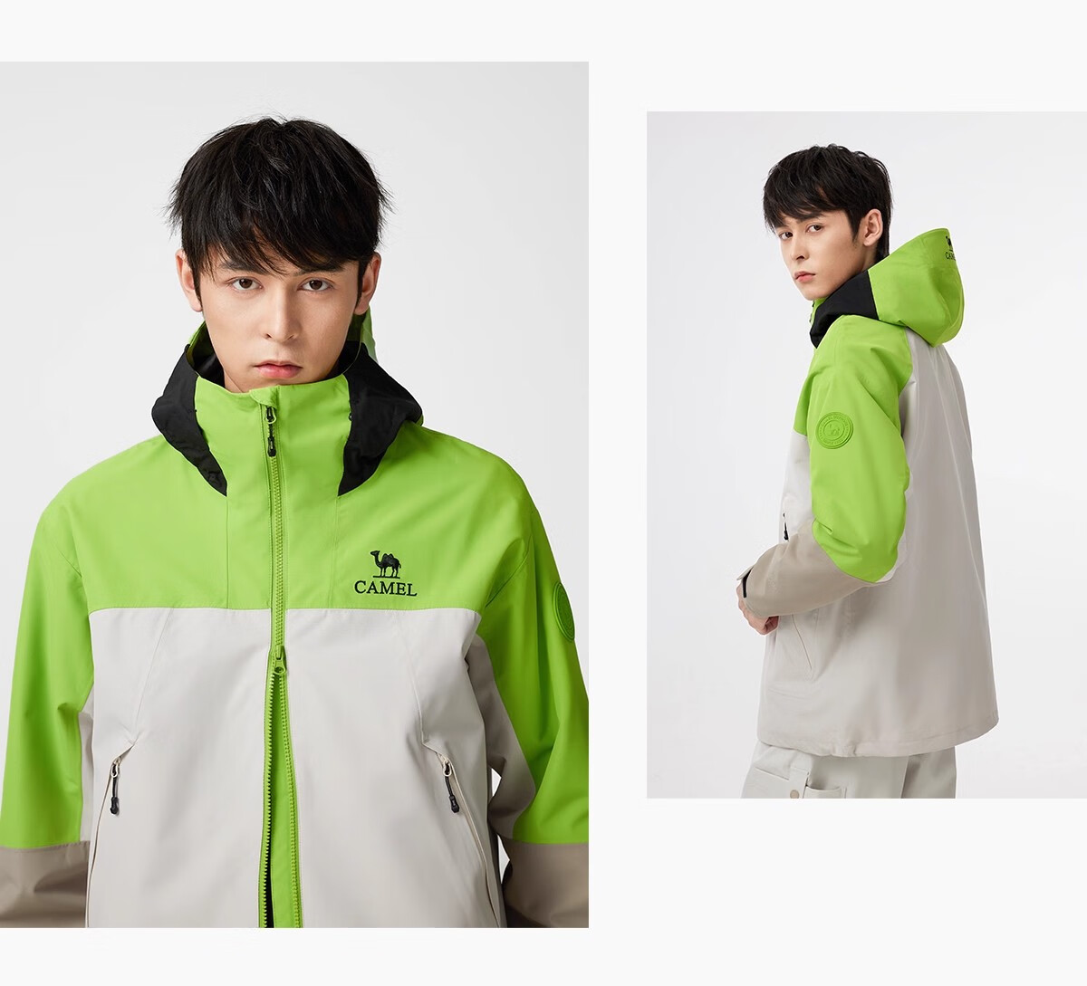 CAMEL [Wang Junkai Edition] Unisex 3-in-1 Waterproof Shell Jacket Outdoor Coat 29