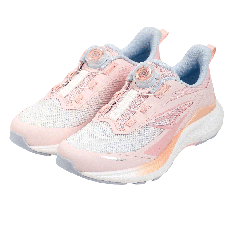 DR路KONG Sports Shoes, Autumn Season, for Boys And Girls, Big Kids, Non-Slip, Wear-Resistant Training Shoes, 2C10A3015AW, Pink, Size 35