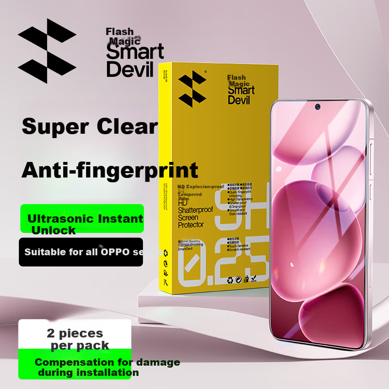 Защитное стекло Shanmo для OPPO Find X8 Ultra, противоударное, антибликовое, с защитой от отпечатков пальцев, гладкое, 2 шт.