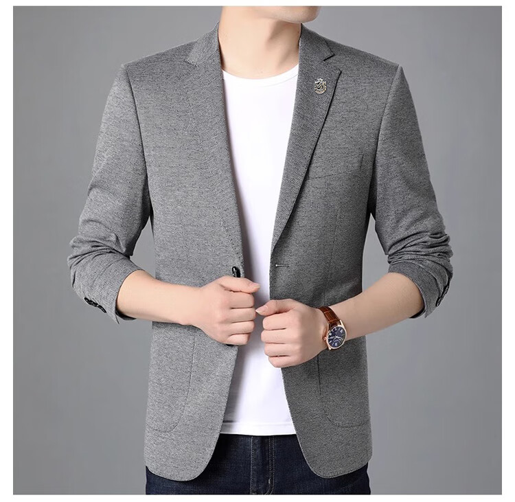 ROMON Men's Suit, Business Slim-Fit Jacket, Autumn And Winter Professional Attire, Wedding Suit, Father's Day Gift 15