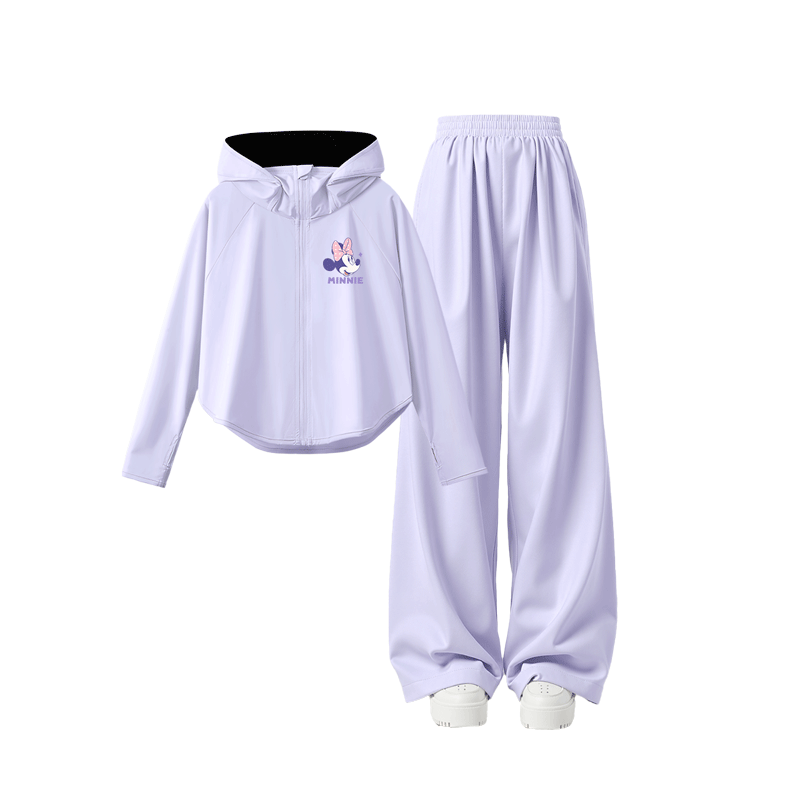 Disney Children's Sun Protection Set, 2025 Summer New Style, Cool And Breathable Girls' Sun Protection Jacket, Heightening And Slimming Wide-Leg Pants for Girls