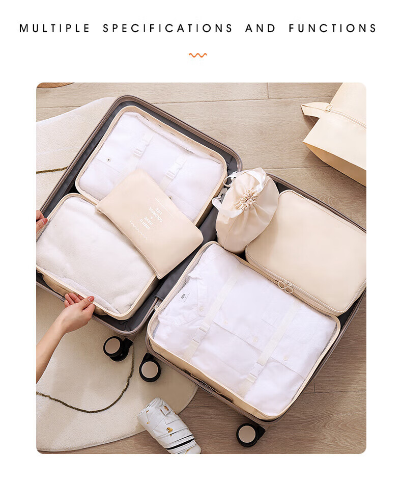 Baicaoyuan Toiletry Organizer Bag, Large Capacity Makeup Bag, Waterproof Storage Pouch, Portable Toiletry Bag for Business Trips And Travel, Double-Layer Medium Size 1