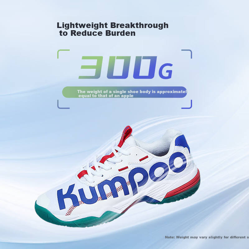 Бадминтонные кроссовки KUMPOO Guanglun D72, унисекс, дышащие, нескользящие, износостойкие, амортизирующие спортивные кроссовки, белые, размер 43