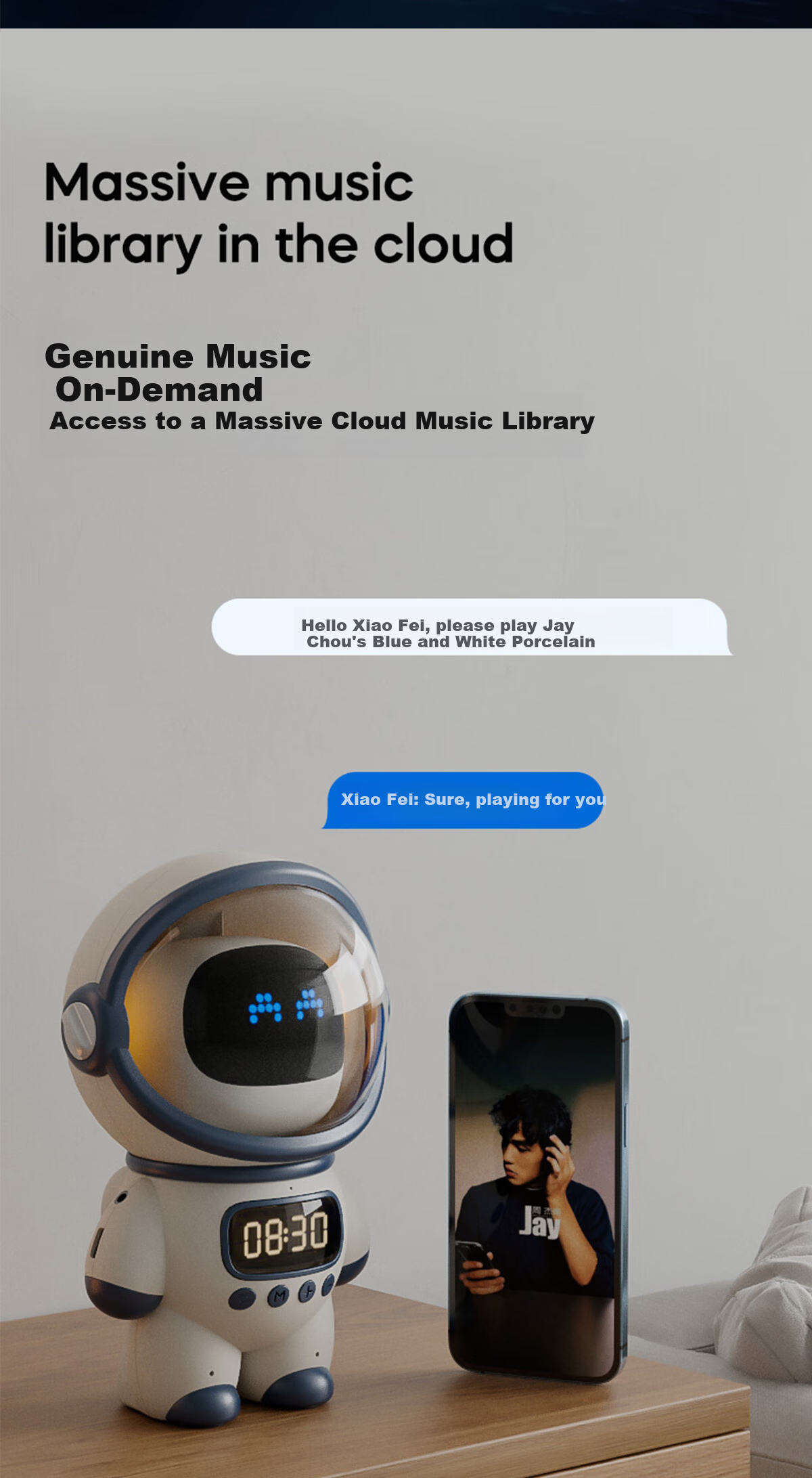 Beianxing AI Large Language Model Smart Alarm Clock, Bean Bag Robot DeepSeek Early Education Machine, Astronaut Multi-Functional Voice Dialogue, 2025 Model, Boys' Powerful Awakening, Back-To Seaso 2