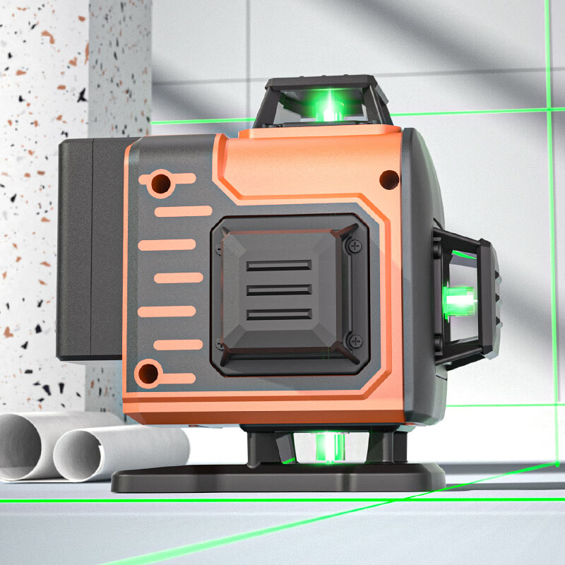 Dongcheng 16-Line Dual-Electrical Level DTX4V-16E2, High-Precision Infrared Automatic Laser Strong Light Leveling Instrument, Battery*2